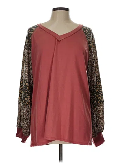 Pre-owned White Birch Long Sleeve T-shirt In Burgundy