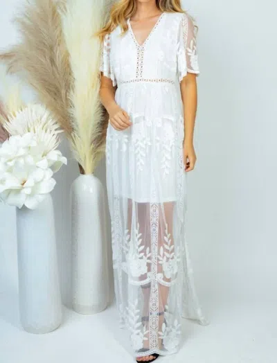 White Birch Love Is In The Air Dress In White