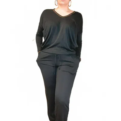 White Birch Marg Lounge Set In Black/rust
