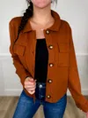 White Birch More Importantly Rayon Blend Long Sleeve Button Up Sweater In Rust Orange In Brown