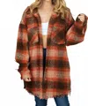 White Birch Plaid Jacket In Brown Multi In Brown