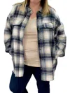 White Birch Plaid Shacket In Blue In Blue
