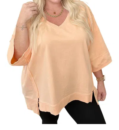 White Birch Pullover Blouse Shirt In Orange