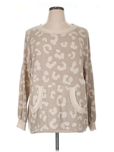 Pre-owned White Birch Pullover Sweater In Brown