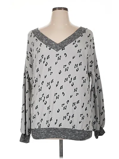 Pre-owned White Birch Pullover Sweater In Gray