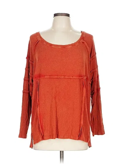 Pre-owned White Birch Pullover Sweater In Orange