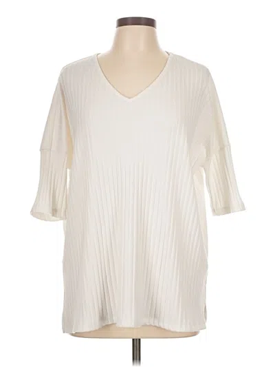 Pre-owned White Birch Pullover Sweater In White