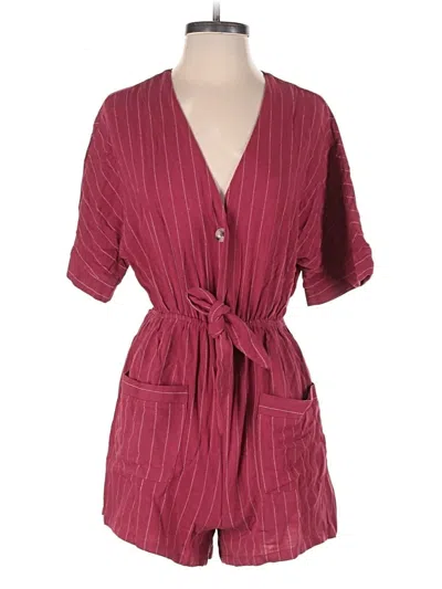Pre-owned White Birch Romper In Burgundy