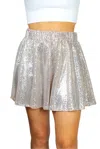 White Birch Sequin Skort In Gold In Gold