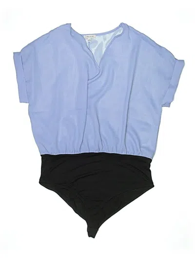 Pre-owned White Birch Short Sleeve Blouse In Blue