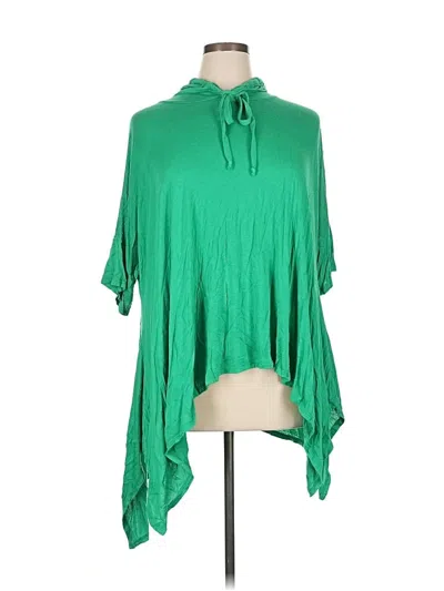 Pre-owned White Birch Short Sleeve Blouse In Green