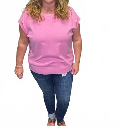 White Birch Short Sleeve Top In Pink