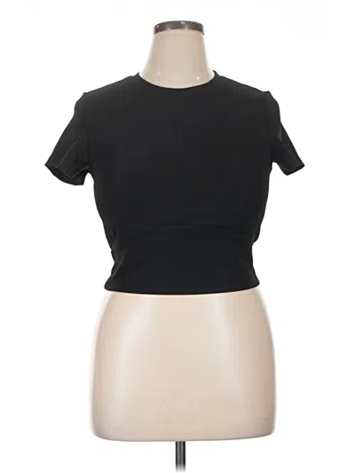 Pre-owned White Birch Short Sleeve Turtleneck In Black