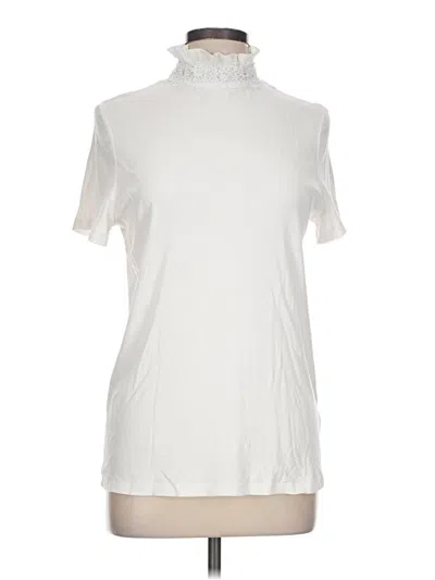 Pre-owned White Birch Short Sleeve Turtleneck In White