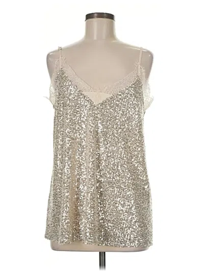 Pre-owned White Birch Sleeveless Blouse In Silver