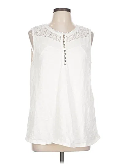 Pre-owned White Birch Sleeveless Blouse In White