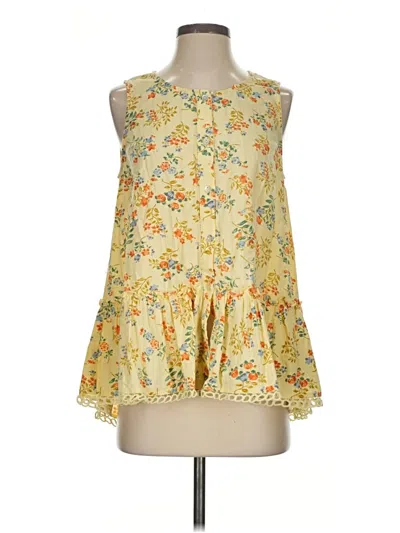 Pre-owned White Birch Sleeveless Blouse In Yellow