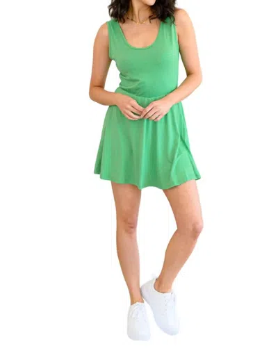 White Birch Sleeveless Skort Dress In Green