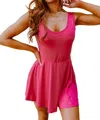 White Birch Sleeveless Skort Dress In Pink In Pink
