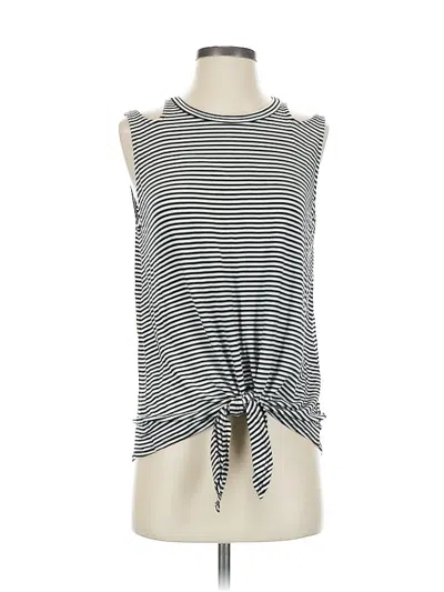 Pre-owned White Birch Sleeveless Top Black Halter Neckline Tops