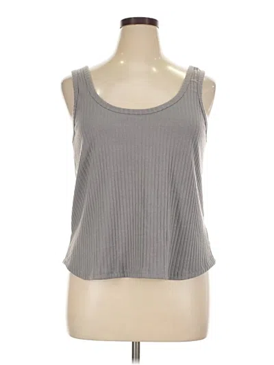 Pre-owned White Birch Sleeveless Top Gray Scoop Neck Tops