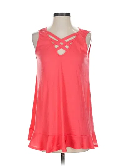 Pre-owned White Birch Sleeveless Top Orange Halter Neckline Tops