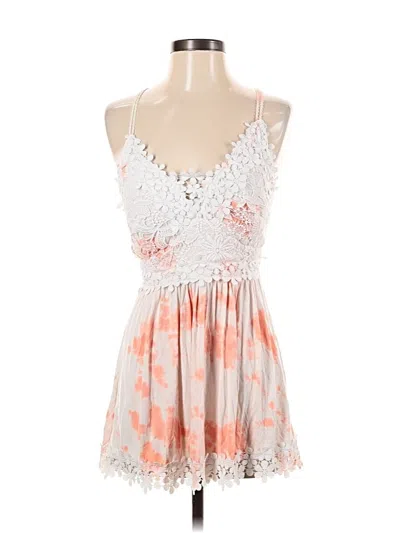 Pre-owned White Birch Sleeveless Top Orange Sweetheart Neckline Tops