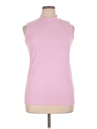 Pre-owned White Birch Sleeveless Turtleneck In Pink