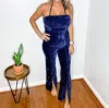 White Birch Star Of The Show Jumpsuit In Navy