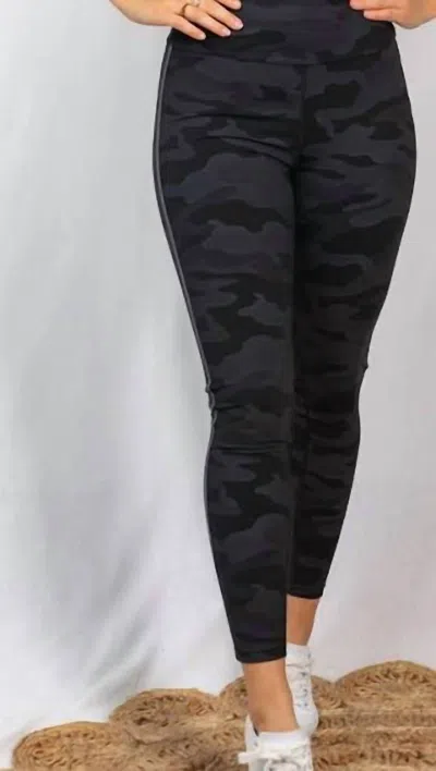 White Birch Striped Tape Leggings In Camo In Multi