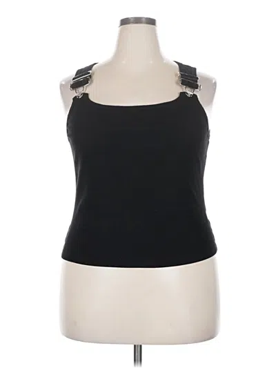 Pre-owned White Birch Tank Top Black Halter Neckline Tops
