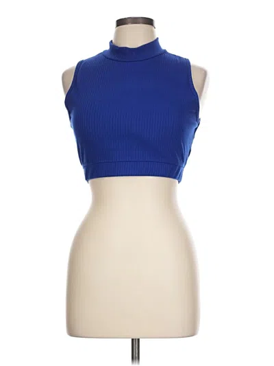 Pre-owned White Birch Tank Top Blue Turtleneck Tops
