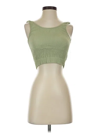 Pre-owned White Birch Tank Top Green Strapless Neckline Tops