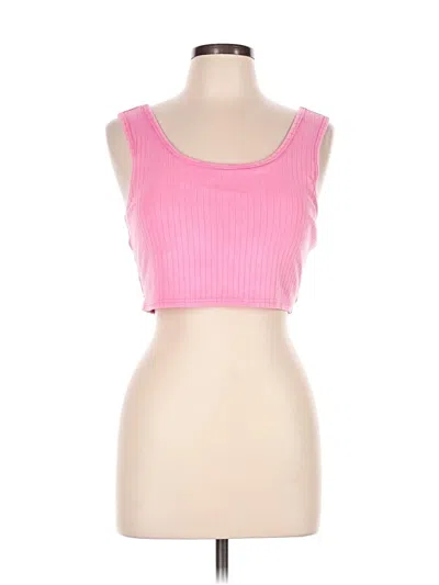 Pre-owned White Birch Tank Top Pink Strapless Neckline Tops