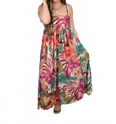 White Birch Tropics Call Maxi Dress In Multicolor