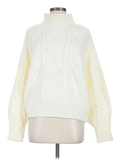 Pre-owned White Birch Turtleneck Sweater In White