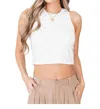 White Birch Yesterday's Crop Tank Top In White In White