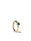 White Bird 18kt Gold Emerald Justine Hoop Single Earring In Gold