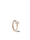 White Bird 18kt Rose Gold Diamond Justine Hoop Single Earring In Gold