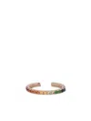 White Bird 18kt Rose Gold Suzanne Rainbow Earcuff In Gold / Multi