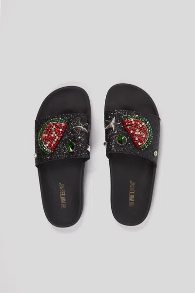 White Brand Sandali Water Melon Neri In Nero