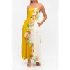 White Closet Botanical Bliss Maxi Dress In Yellow