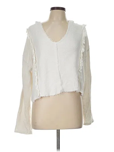 Pre-owned White Crow Cardigan Sweater In White