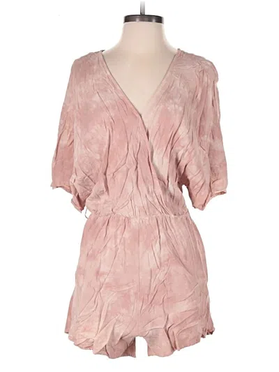 Pre-owned White Crow Romper In Pink