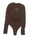 White Fox Bodysuit In Brown