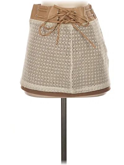 Pre-owned White Fox Casual Skirt In Tan