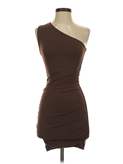 Pre-owned White Fox Cocktail Dress In Brown