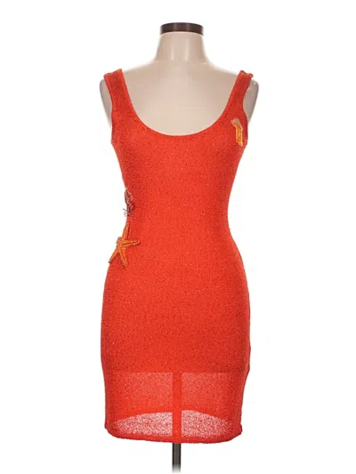Pre-owned White Fox Cocktail Dress In Orange