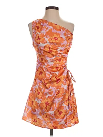 Pre-owned White Fox Cocktail Dress In Orange