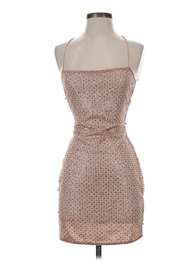 Pre-owned White Fox Cocktail Dress In Tan